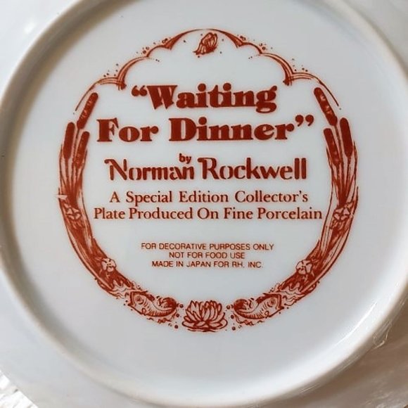 Norman Rockwell Collectors Edition Plate Limited Series Waiting For Dinner 6in - Picture 3 of 5